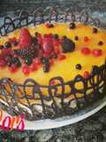 Tarta mousse de melocotón