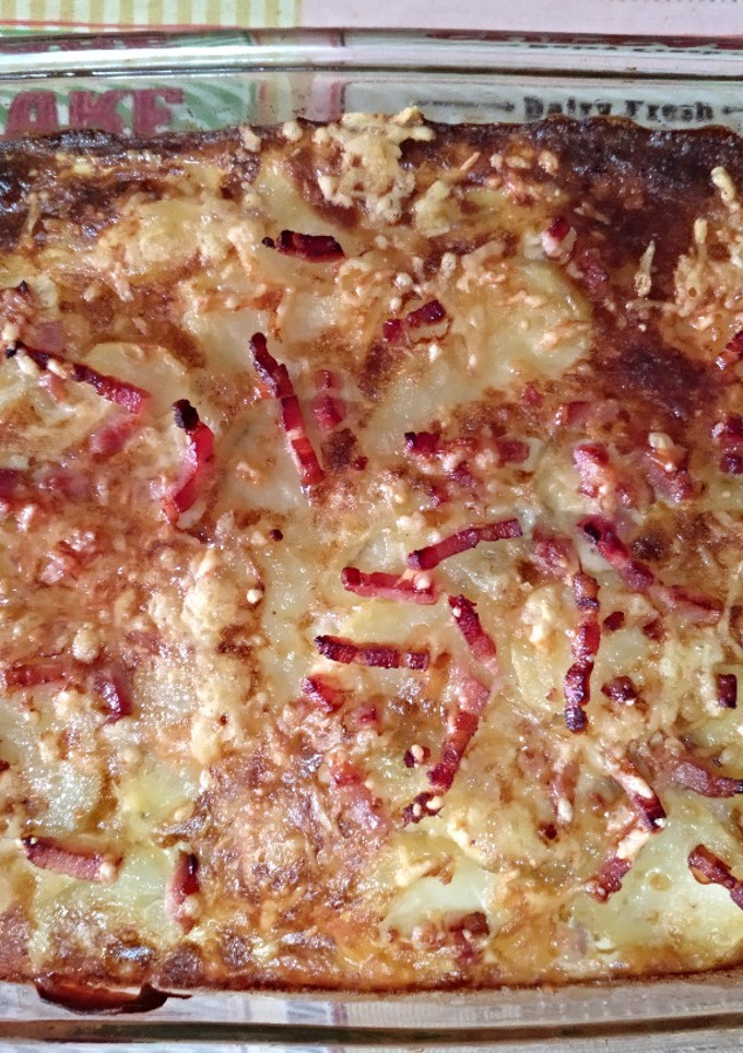 Una foto de Patatas gratinadas con bacon