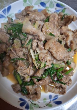 蒜苗鹹豬肉 的食譜成品照片