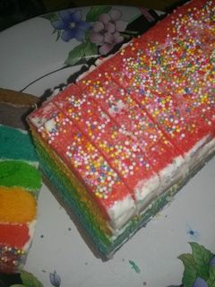 Foto resep Rainbow Cake Mudah