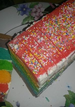 Foto resep Rainbow Cake Mudah