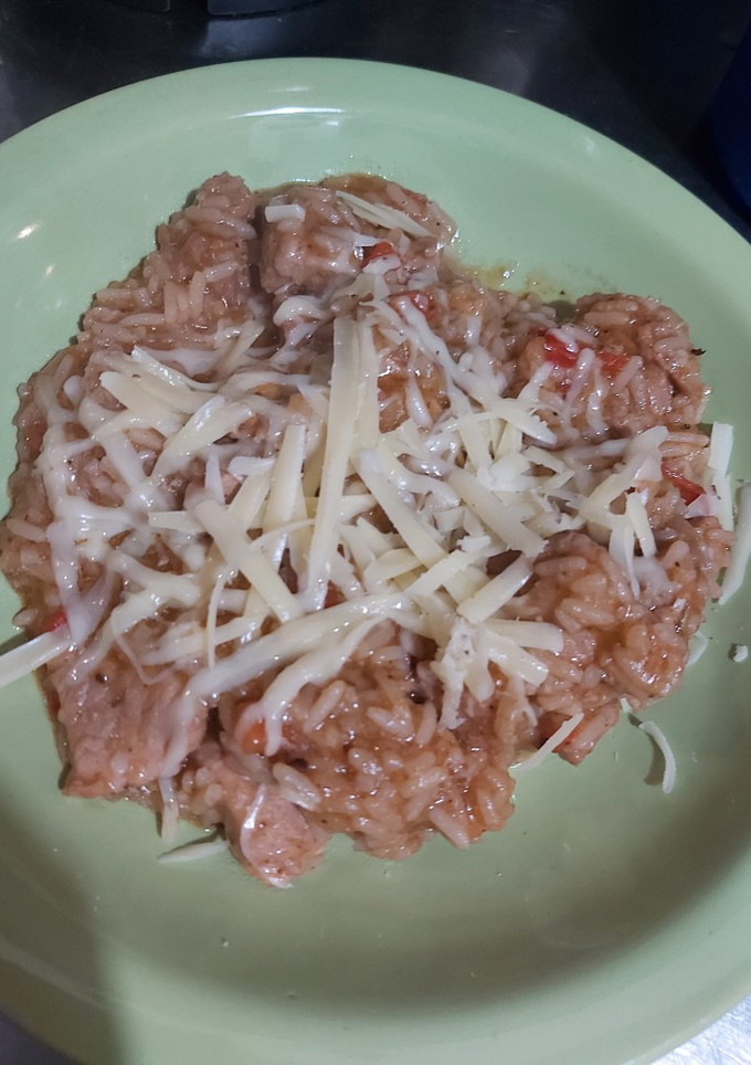 Una foto de Guisito de arroz en la olla