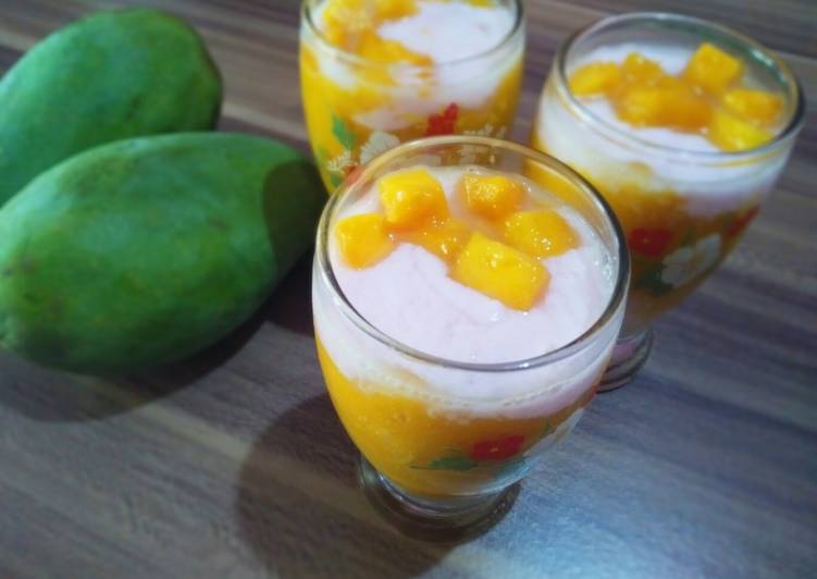 Cara Gampang Menyiapkan Jus Mangga + Yogurt Anti Gagal