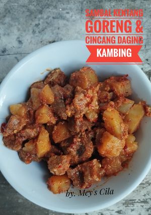 Foto resep Sambal Kentang Goreng & Cincang Daging Kambing