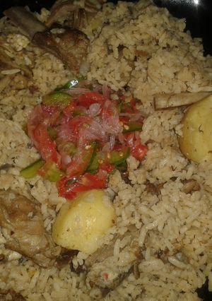 A picture of Goat Meat Pilau.