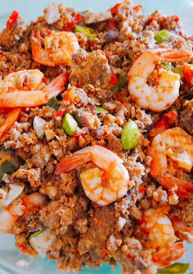 Foto resep Sambel goreng oncom pete