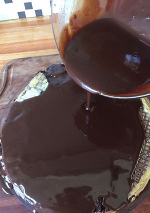 Una foto de Ganache de chocolate
