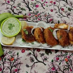 A picture of Cheese Raw Banana cutlet.