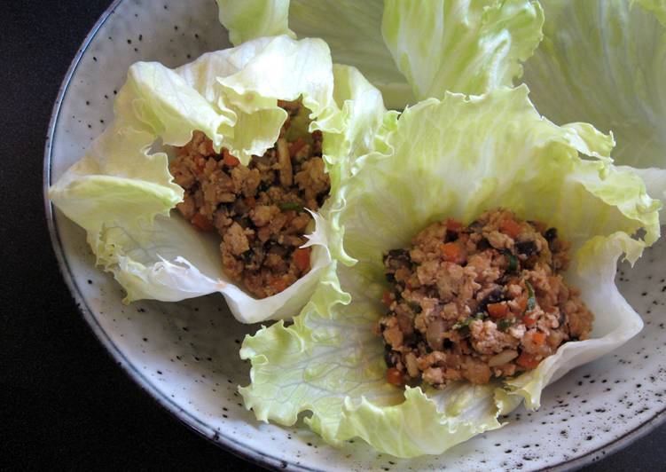 Scptious Tofu &amp; Vegetable Miso in Lettuce Cups