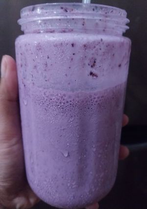 Foto resep Blueberry smoothies simple