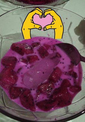 Foto resep Milk Dragon Fruit