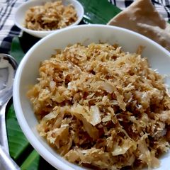 A picture of Cabbage Foogath Recipe with Coconut.