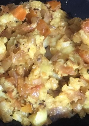 A picture of Aloo ka bartha.