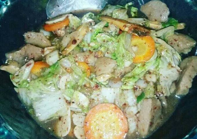 Resep Tumis Sawi Putih Bakso Simple Oleh Saluna Mahira Cookpad