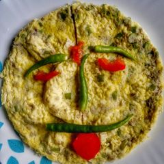 A picture of Egg Dhokla.