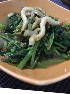 Foto resep Tumis kangkung jamur balacan