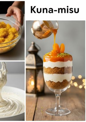 صورة لوصفة كنافة التراميسو بلمسة قمر الدين (Kuna-misu)
