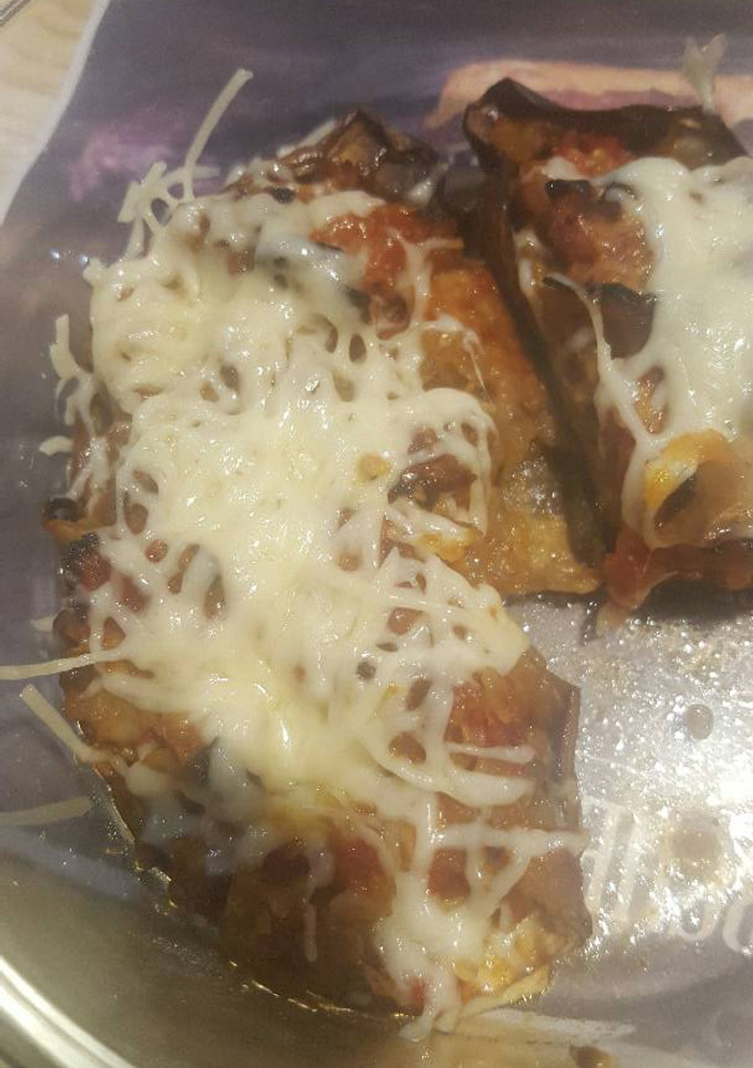 Una foto de Berenjena rellena sin carne