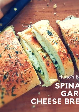 Foto resep Spinach Garlic Cheese Bread