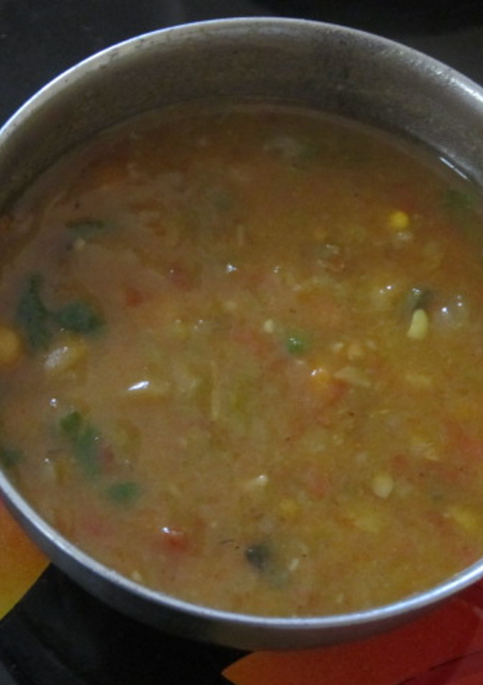 A picture of Chick peas masala curry.