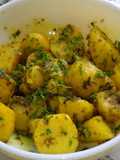 Papas (patatas) con ajo y perejil