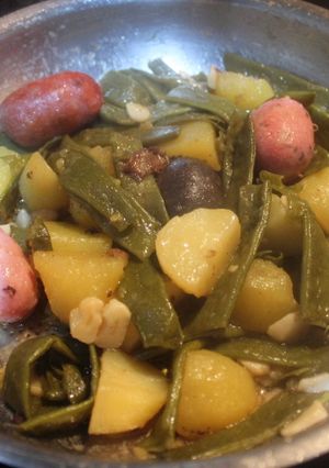 Foto principal de Judías verdes fritas con embutido