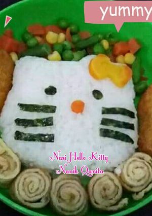 Foto resep Nasi Hello Kitty Simple Bekal Sekolah TK