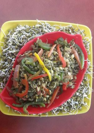 A picture of Chinese sprouts salad.