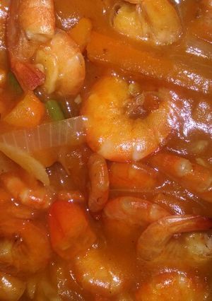 Foto resep Udang Saos Asam Manis Pedas
