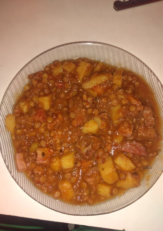 Una foto de Guiso de lentejas