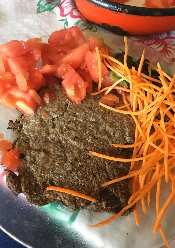 Una foto de Milanesa "de carne" vegetal, vegana Y SIN CARBOHIDRATOS