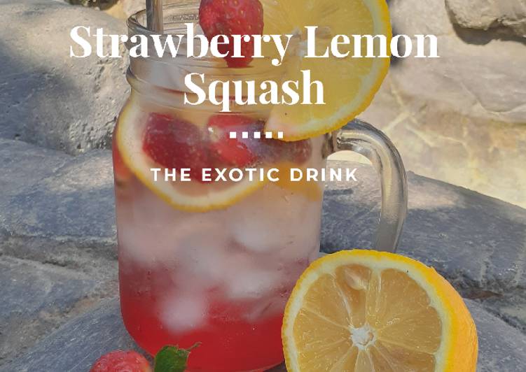 Resep Strawberry lemon squash yang Enak