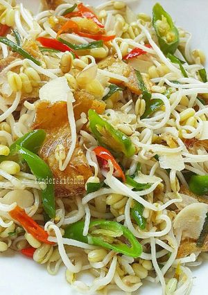Foto resep Tauge cah ikan asin