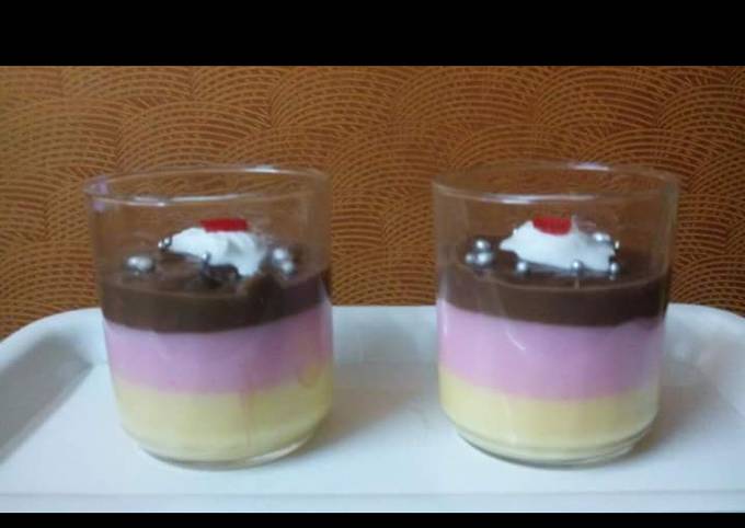 Recipe of Homemade Tri - Coloured custard