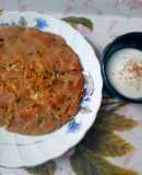 Stuffed paneer paratha with barley flour