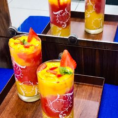 A picture of Classic Mangoes & strawberry daiquiri.
