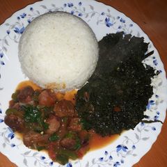 A picture of Sausages stew.