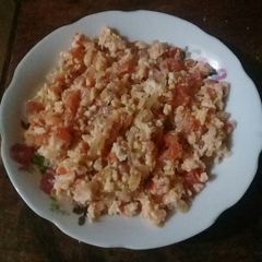 A picture of Scrabbled Eggs.# authormarathon #charitysupportcontest.