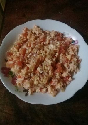 A picture of Scrabbled Eggs.# authormarathon #charitysupportcontest.