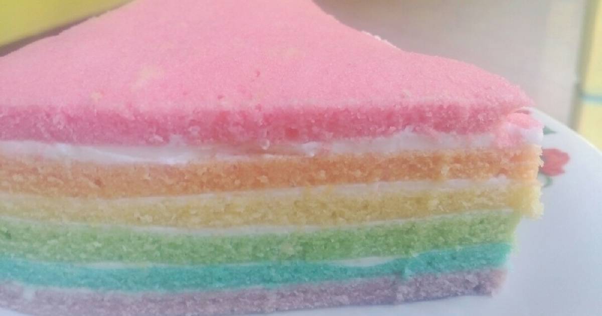Resep Rainbow cake ny.liem oleh A La Zula Cookpad