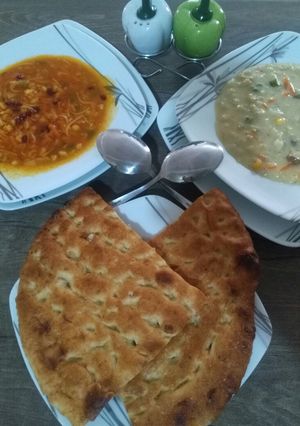 عکسی از دستور سوپ شیر با سوپ قرمز جای دوستانم خالی ،🥣🥘🍟🍖🫕