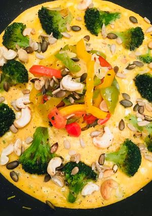 Une photo de Omelette aux 3 Poivrons et Brocolis