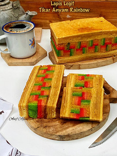 Foto resep Lapis Legit Tikar Anyam Rainbow (ekonomis)