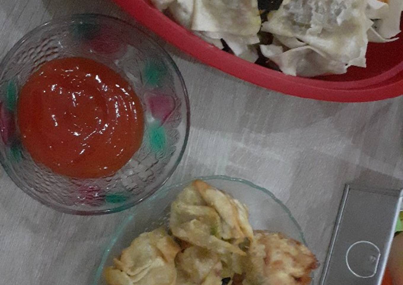 Siomay ayam goreng