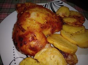 Una foto de Pollo con miel y mostaza al horno