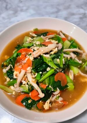 Foto resep Kailan Jamur saus Tiram