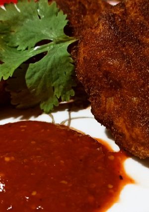 Una foto de Tortitas de papa con chorizo