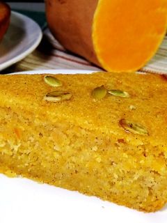 Фото Тыквенный манник в заливке с апельсиновым вкусом.