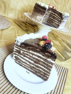 صورة لوصفة كيكة الشوكولاتة الروسية 🇷🇺 Chocolate Spartak Cake