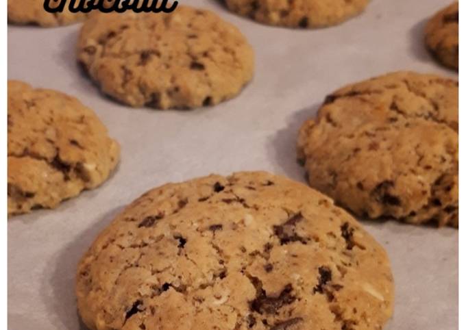 Recette Délicieux Cookies amandes & chocolat